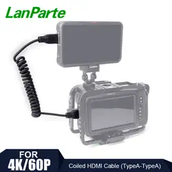 Lanparte высокоскоростной полный HDMI спиральный кабель 30 см для HDMI 2,0 4K 60P для BMPCC 6K 4K для Panasonic S1 для атомосов