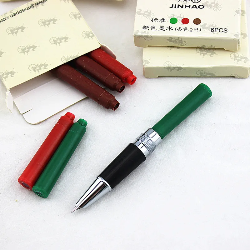 12 шт. Красный Кофейный зеленый чернильный картридж jinhao Limited Edtion портативный