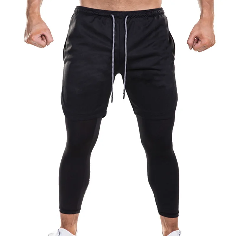 LOOZYKIT летние мужские 2 в 1 джоггеры Леггинсы Брюки с карманами для безопасности быстросохнущие штаны со встроенными карманами штаны для фитнеса