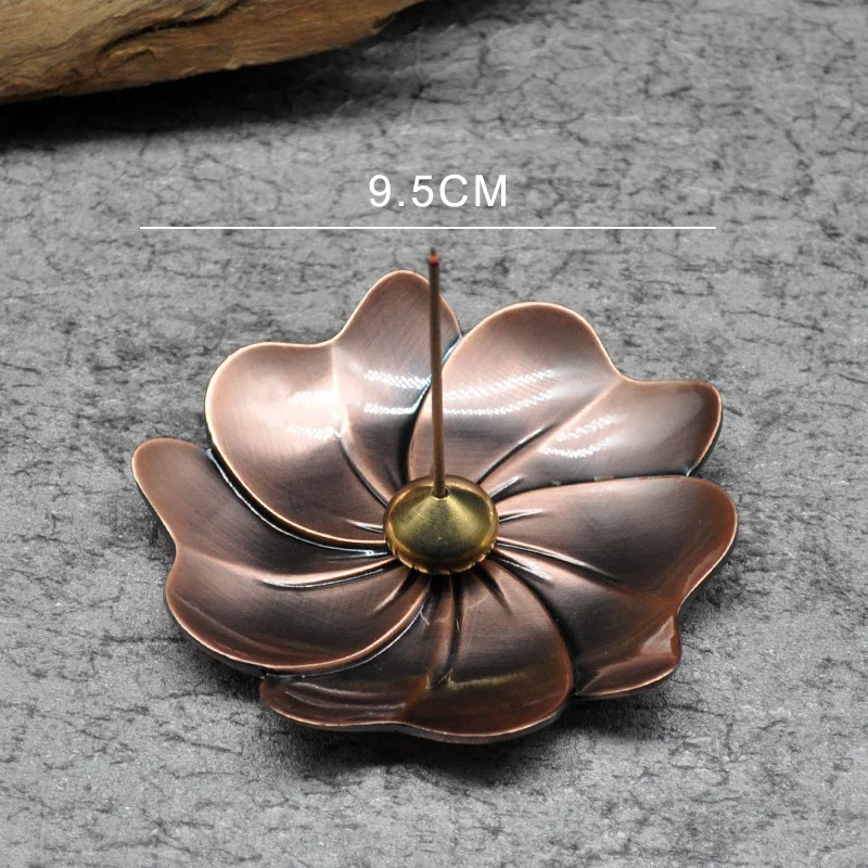 Flower 10 В форме металлического цветка, благовония, горелки, сплав, ароматическая печь, тарелка, подставка, духи, для дома, гостиной, держатель для благовоний, винтажный Декор - Цвет: Flower 10