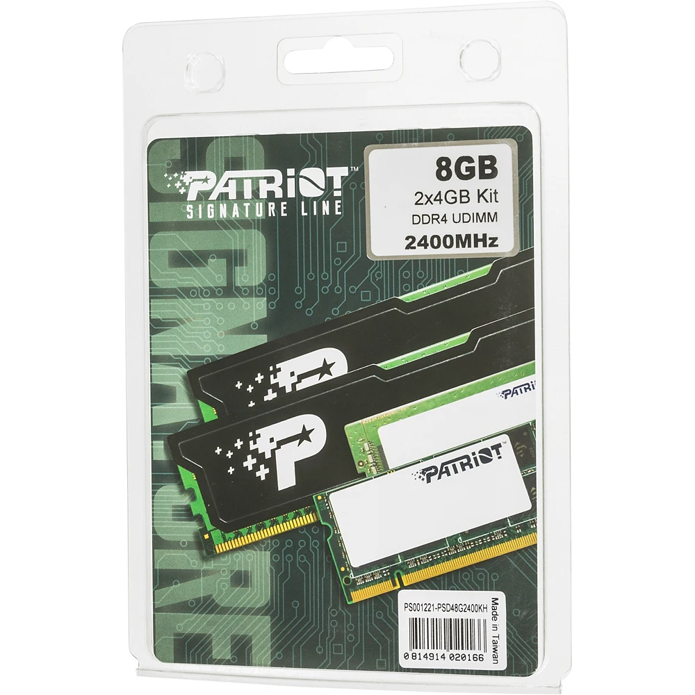 Память DDR4 2x4Gb 2400MHz Patriot PSD48G2400KH RTL PC4-19200 CL17 DIMM 288-pin 1.2В
