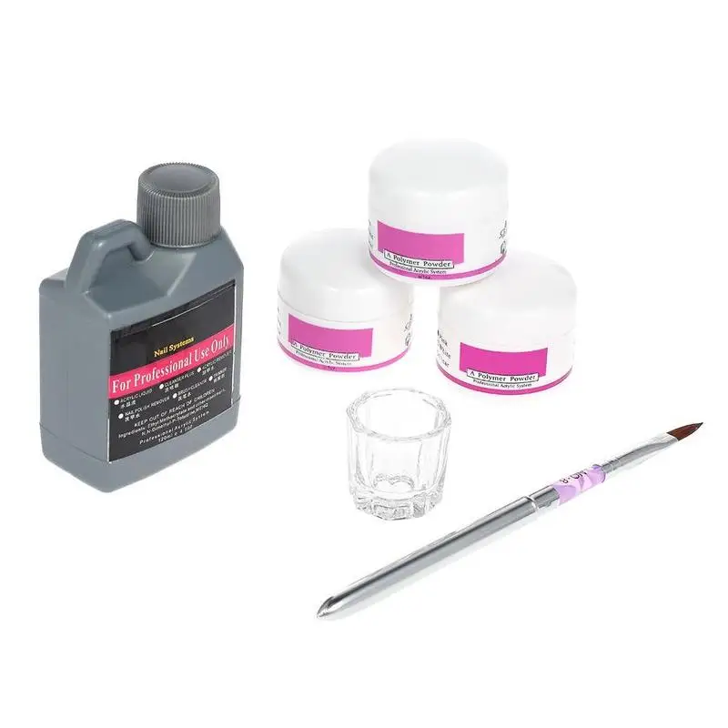 6 IN 1 Acrylic Nail Art Set Liquid Polymer Powder Tips Forms Manicure Tool W0N9