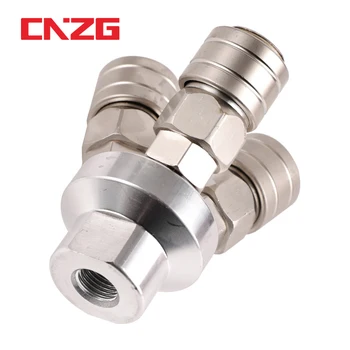 

1PCS 1/4 Round Two-way Pneumatic Joint Quick-connect SMY Air Pump Compressor Fitting High Quality