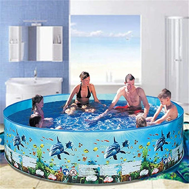 Piscine gonflable Portable pour enfants, réservoir d'extérieur épais,  pataugeoire familiale, pour s'amuser dans l'eau en été - AliExpress