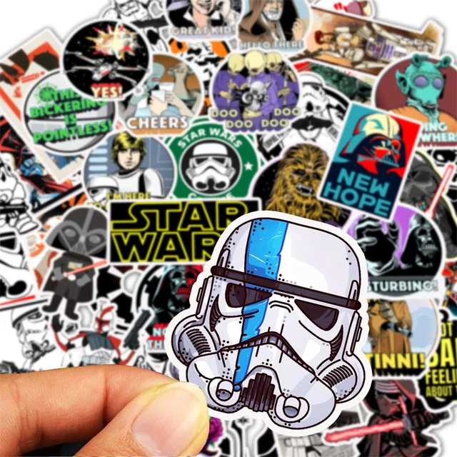 10/50PCS/Pack Cool Disney Star Wars Stickers Funny Waterproof Skateboard Luggage Laptop Guitar Stationery Sticker Kids Toys Gift 1