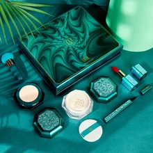 

free ship 4pcs/set Makeup Sets Mushroom Concealer Powder Lipstick Waterproof Eyeliner make up Cosmetic Kit set de maquillaje
