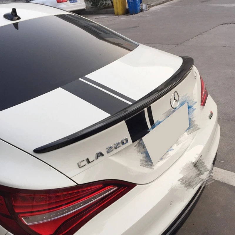 Подходит для M B CLA спойлер CLA45 W117 C117 ABS волокно задний багажник крылья бесцветный cla