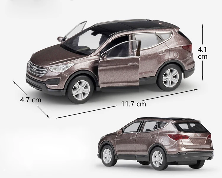 WELLY литой 1:36 Масштаб hyundai Santafe Similator игрушечный автомобиль модель автомобиля оттягивающийся Металлический Игрушечный Автомобиль для детей Коллекция подарков