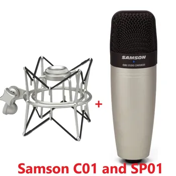 

100% Original SAMSON C01 Condenser Microphone and SP01 shock mount for recording vocals, acoustic instruments and for drum mic