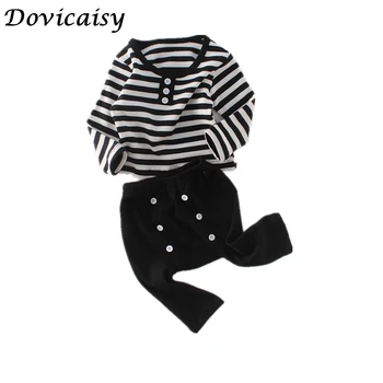 

Spring Baby Clothing Sets Long Seleeve Kid Stripes Knitted Cardigan + Pants 2Pcs Children Clothes