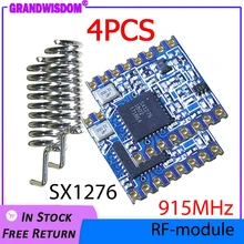 

4PCS 915MHz RF LoRa module SX1276 chip super low power Long-Distance communication Receiver0and Transmitter SPI IOT with antenna
