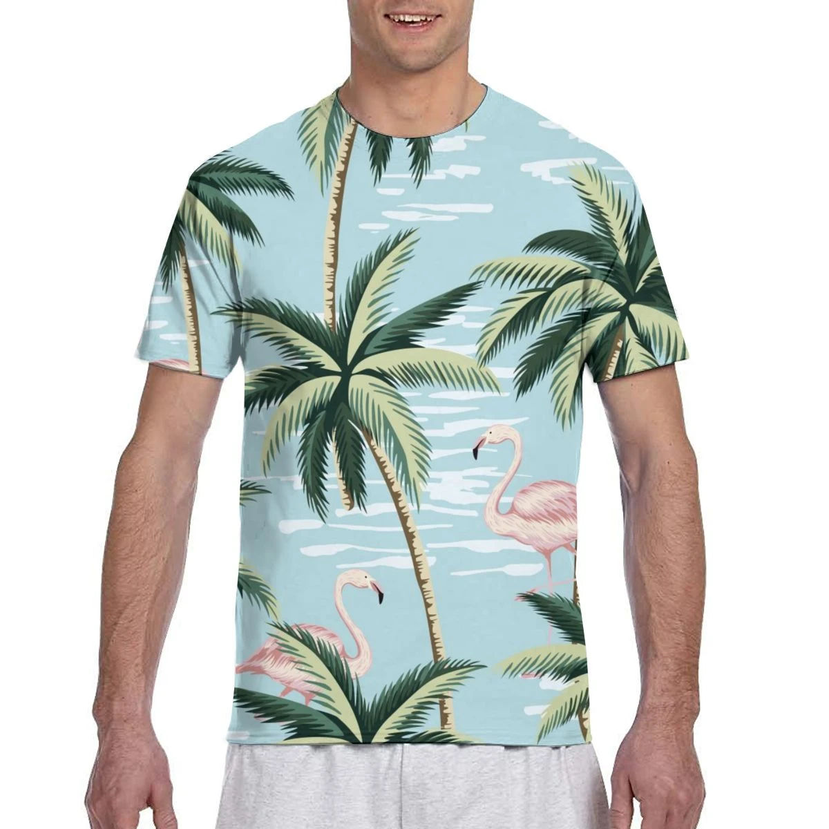 men's shirt with palm trees