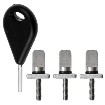 

3Pcs Stainless Surf Thumb Fin Screw Plate 2# For Surfboard Fins With Fin Key