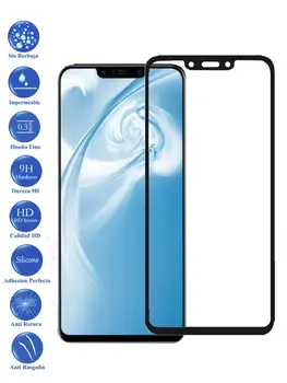 

Protector de Pantalla para Huawei P Smart Plus Negro Completo Cristal Templado