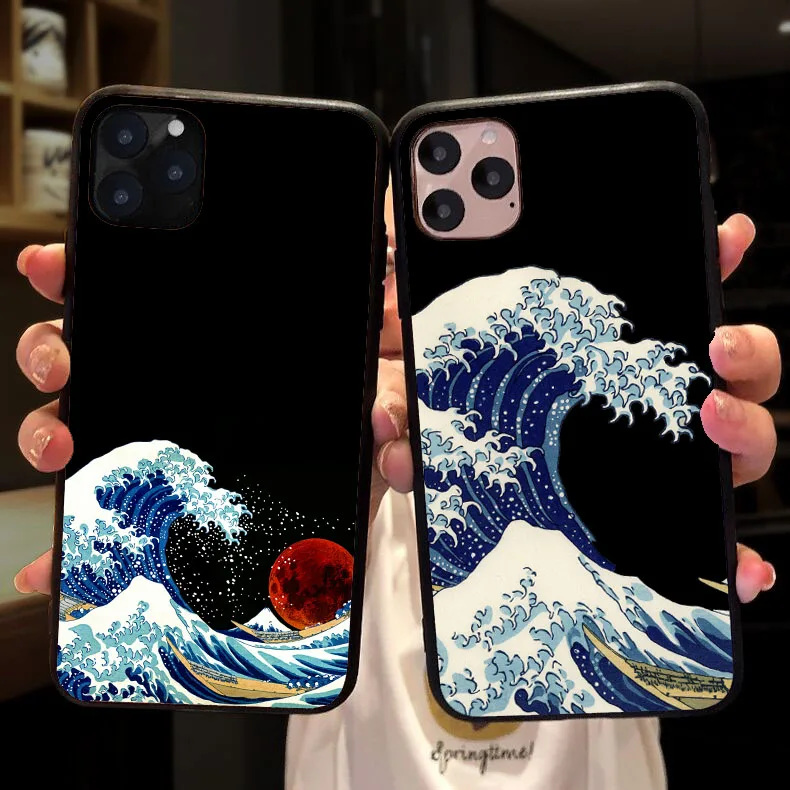 Японская большая волна от Kanagawa Силиконовый ТПУ чехол для iPhone 11 Pro MAX 2019 6 Plus 7 8Plus SE 5