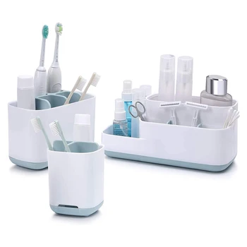 

Toothbrush Holder for Bathroom-3 Pcs of Bathroom Accessories Storage Organizer for Toothbrush,Hair Supplies and Beauty