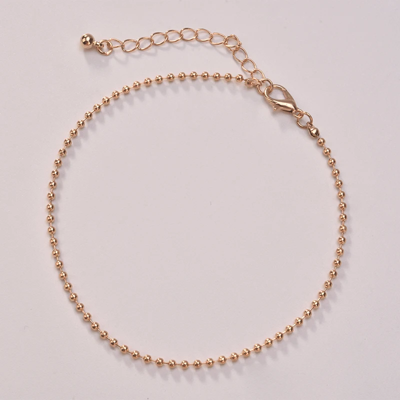 Anklet Bracelet Alloy Beads Fashion Simple Chain Beach Foot For Women Leg Accessories Female Gifts | Украшения и аксессуары