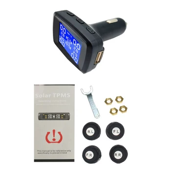 

ABS Tire Pressure Monitor Black Replacement Auto System LCD Display Set