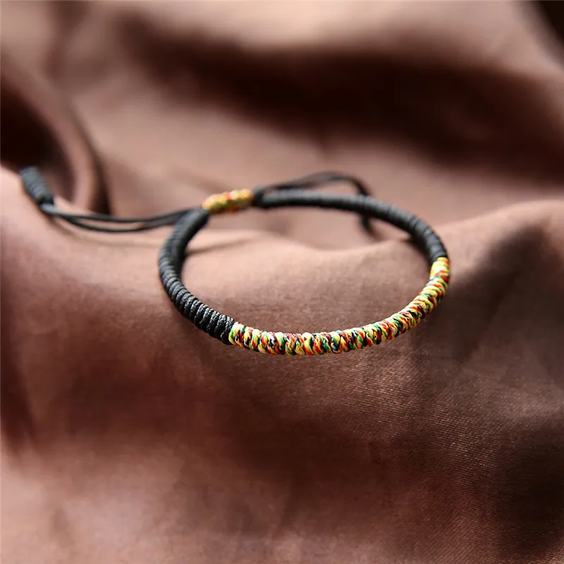 Tibetan Buddhist Braided Cotton Lucky Rope Bracelet & Bangles For Women Men Handmade Friendship Bracelets bracelet jewelry