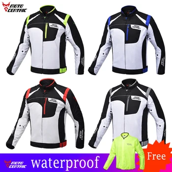 

MOTOCENTRIC Waterproof Motorcycle Jacket Winter Warm Riding Jacket Body Armor Protective Gear Motocross Coats Detachable Liner