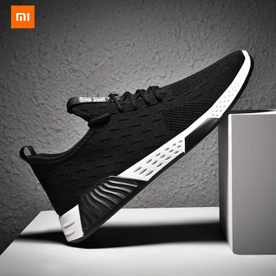black 40 Новинка; Xiaomi Mijia Youpin; тканевая дышащая мужская обувь; Новая модная мужская Спортивная повседневная обувь; обувь для бега - Цвет: black 40