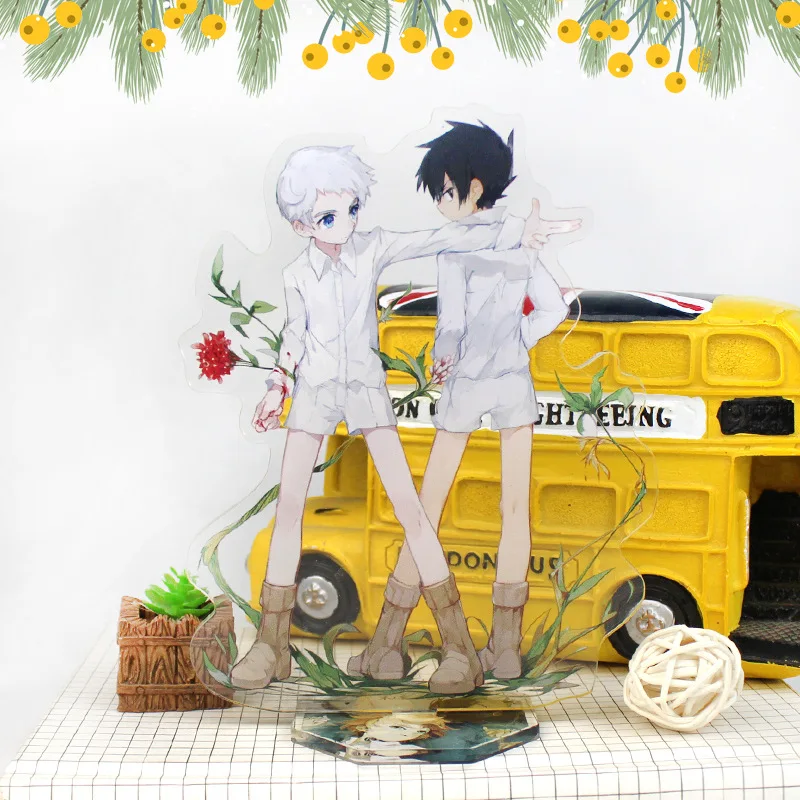 2021 Anime The Promised Neverland Emma Norman Ray Figure Character Decor  Student Cosplay Stand Model Plate Cartoon Desktop Toy - Costumes Badge -  AliExpress