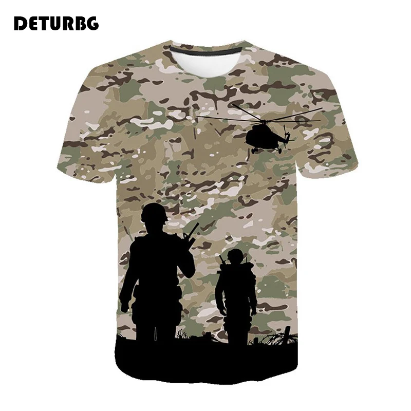 Men Fashion Soldier 3D Printed T-Shirt Man Short Sleeve O Neck Funny T Shirt Plus Size 6XL Military style Tshirt Tops Tees WMT85 | Мужская