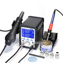 995D цифровая Интеллектуальная паяльная станция горячего воздуха паяльная станция Сварка тепловой пушкой 110 В/220 В