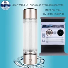 Améliorer l'immunité intelligente MRET OH Nano générateur riche en hydrogène effet de résonance moléculaire 7.8Hz H2 bouteille d'eau multifonction