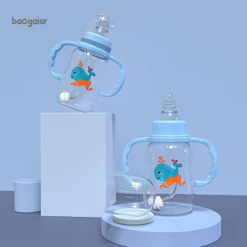 

Baogaier Baby bBottle Silicone Pacifier Bottle Baby Water Bottle Newborn Drinking Bottle Child Feeding Bottle 150ML 280ML
