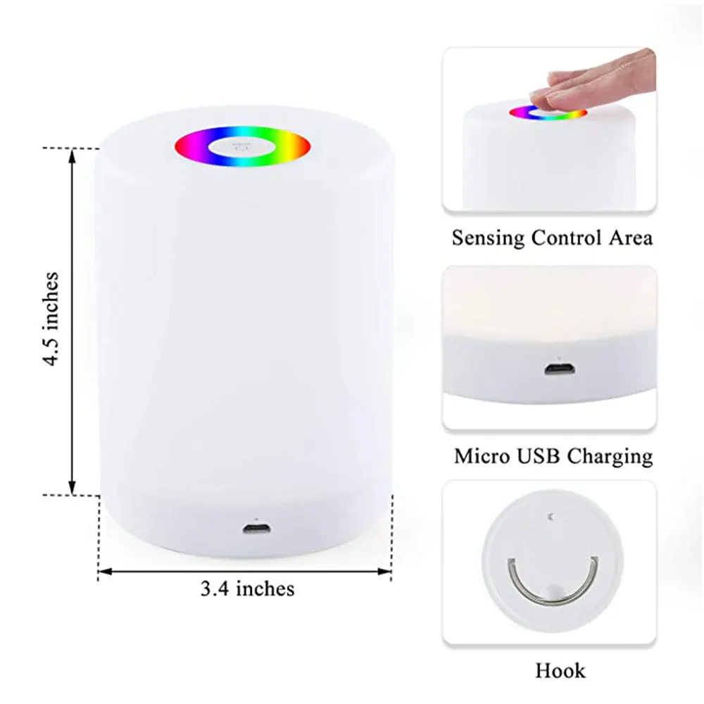 USB считыватель смарт прикроватный светильник светодиодный настольная лампа