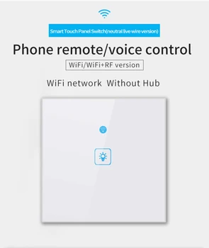 

Smart touch sensor switch eWeLink wifi rf remote switch UK EU WiFi Smart Switch 1 2 3 Gang Light Wall Switch Work With Amazon