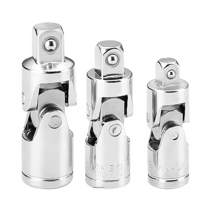 

3Pcs/Set Universal Joint Set 1/4" 3/8" 1/2"Drive Durable Socket Adapter Extension Impact Rotary Torque Wrench U-joint Kit Tools