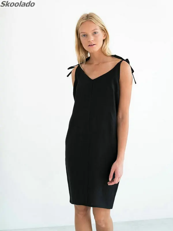 

Women cotton linen dresses Oversize 2019 summer Casual Loose Lady flower Color Autumn Solid fashion Dress Women Sleeve Knee dress