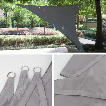 

2*2*2m Triangular Polyester Rainproof Canvas Sunshade Net Sun Shelter Home Yard Canopy Sun Shade Sail Awning Camping Shade Cloth
