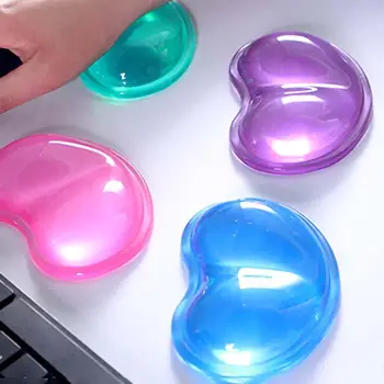 

Wavy Comfortable Gel Computer Mouse Pad Wrist Rest Support Cushion Pad Silicone Heart Shape Soft Wrist Pad