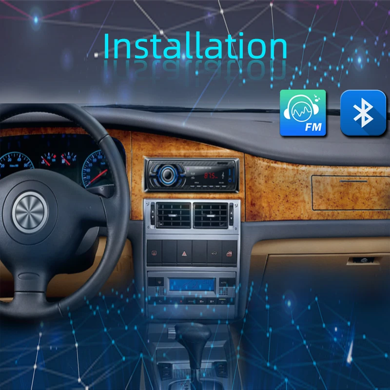 1 DIN RK-523 стерео аудио MP3 плеер FM Функция Черный 4 колонки DC12V Bluetooth Автомобильный Поддержка USB/SD/Card Reader