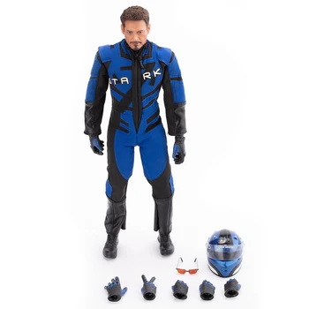 

Haocaitoy 32cm Iron man Figure Anthony Edward Tony Stark Racing Car Movable PVC Action Figure Model Movie Collection Toy Gift