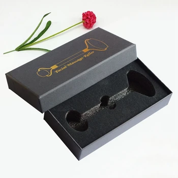 

Jade Wheel Massager Box Single Box Jade Roller Massager Box Single Product Box Facial Massager Exquisite Box-Black