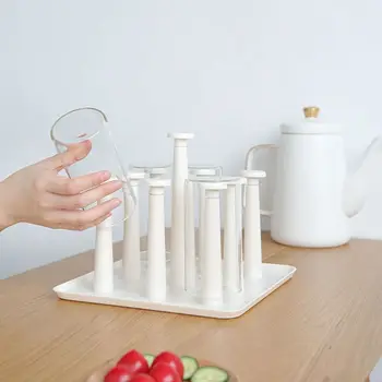 

Cup Drying Rack Plastic Non-Slip Bottom Mug Tree Holder Organizer Rack Stand for Drinking Glass and Sports Bottle