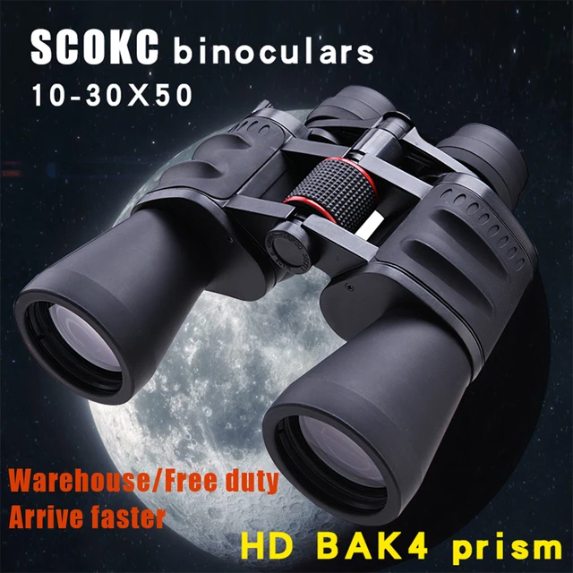 US $52.82 SCOKC 10-30X50 power zoom Binoculars 10-30x60 for hunting professional monocular telescope BAK4 Por