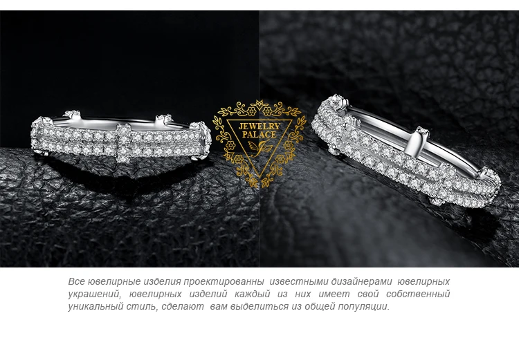 JewelryPalace Винтаж 2 ряда кубического циркония Юбилей обручальное 925 пробы Серебряное кольцо Красивая Новинка; Лидер продаж для Для женщин