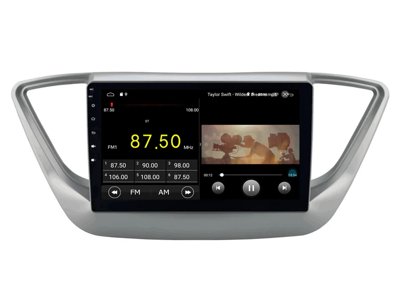 Автомобильный Android 9,0 плеер для hyundai акцент Верна Solaris магнитофон 4G Lte sim карта радио с Bluetooth и GPS 2.5D ips экран