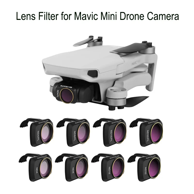 Комплект фильтров для камеры дрона MCUV ND4 ND8 ND16 ND32 CPL ND/PL аксессуары DJI Mini 2 / Mavic |