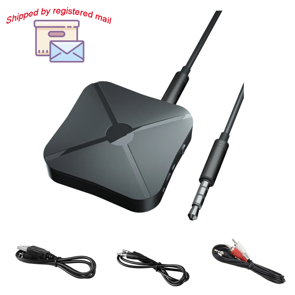 

Tonbux 2 in 1 Bluetooth 4.2 Audio 3.5mm Transmitter Receiver Car Music Receiver RCA AUX Wireless Adapter For Headphone Speaker