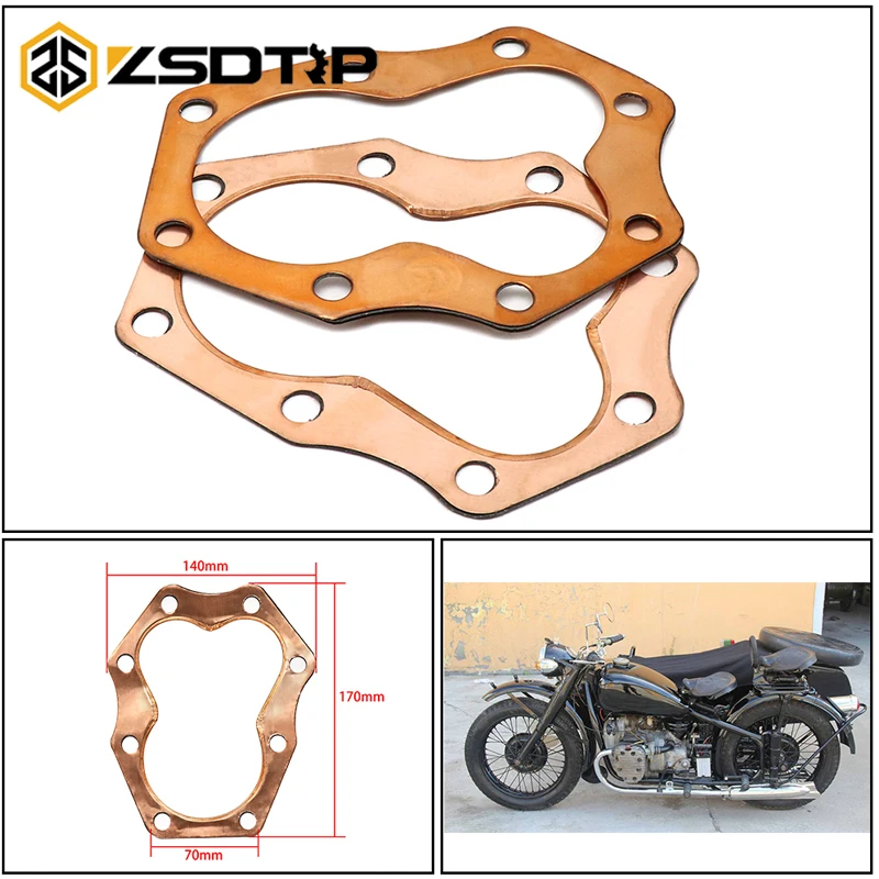 Zsdtrp 1 Paio Per K750 Ural Testata Guarnizioni In Rame Puro Per Bmw M1/M72/R71 Vestito Parti Del Motore Bavarese