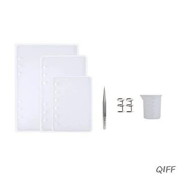 

9pcs Resin Casting Molds for Notebook Cover Book Rings for epoxy Jewelry DIY