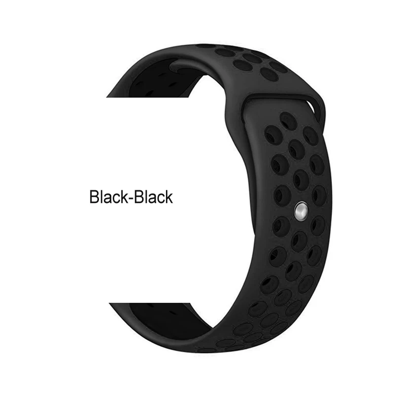 Black Buckle Silicone Sport Strap for Huami Amazfit Bip Smart Watch 20MM Replacement Band Bracelet Smart Accessories - Цвет: Черный