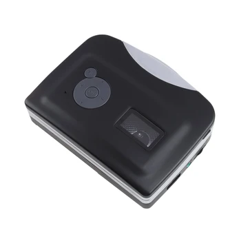 

Portable USB Cassette Tape to MP3 Converter Stereo Audio Music Player into USB Flash Drive Color Black