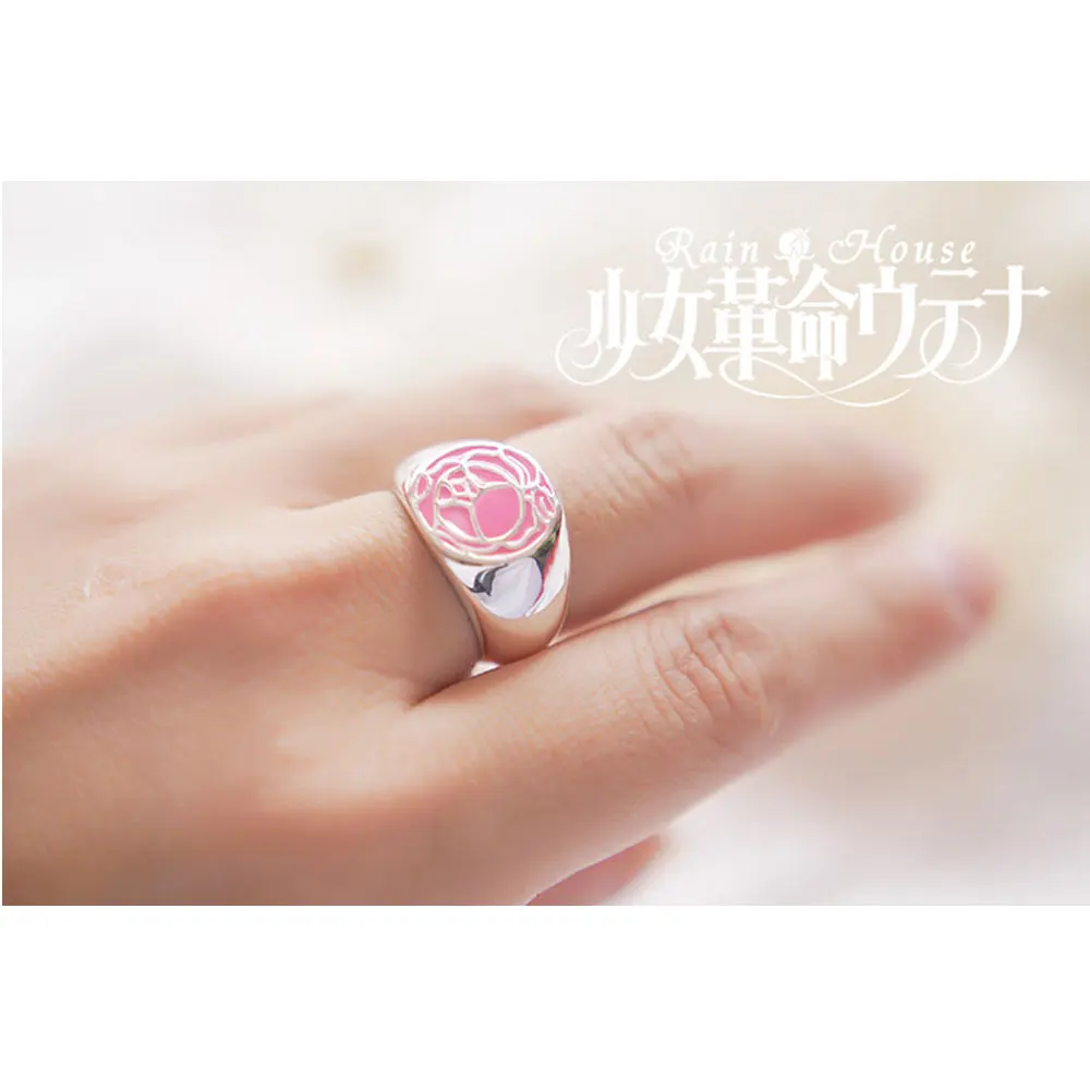 Революционное кольцо для девочек Utena Tenjo GEM реквизит для косплея аксессуары ювелирные изделия из сплава розовый Американский Размер 7 прекрасный подарок для девочек